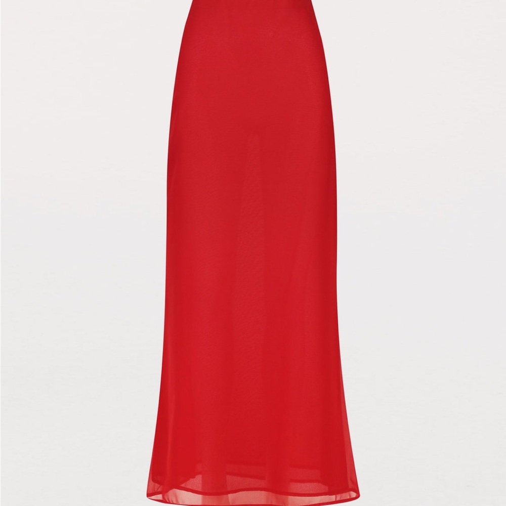 Elegant Red Maxi Skirt - Peppermayo - Picture 2 of 3